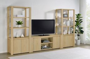 Coaster Fine Furniture 708222-SET Laurelton - 3 Piece Entertainment Center TV Stand - Light Oak