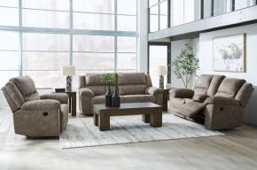 Signature Design by Ashley® 37203/81/94/52 Laresview - 3 Pc. - Reclining Sofa, Reclining Loveseat With Console, Recliner - Fossil