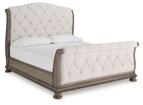 Signature Design by Ashley® B944B5 Ardenfield - California King Upholstered Sleigh Bed - Light Brown