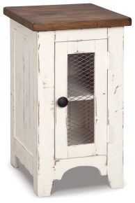 Ashley Furniture T459-7 Wystfield - Chair Side End Table - White / Brown