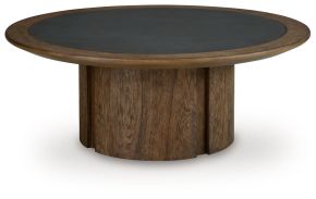 Ashley Furniture T563-8 Dontayne - Round Cocktail Table - Warm Brown