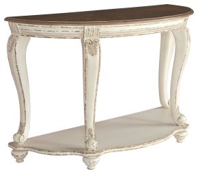 Signature Design by Ashley® T743-4 Realyn - White / Brown - Sofa Table