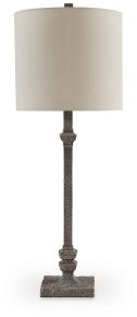 Signature Design by Ashley® L208413 Oralieville - Distressed Gray - Poly Accent Lamp
