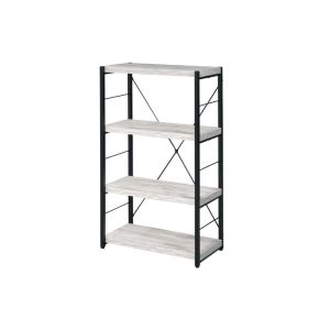 ACME 92917 Jurgen - Bookshelf - Antique White & Black