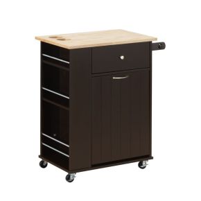 ACME 98392 Zina - Kitchen Cart - Natural & Wenge