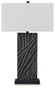 Signature Design by Ashley® L235774 Bartlen - Black / Gold Finish - Poly Table Lamp