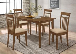 CoasterEveryday 150430 Robles - 5 Piece Rectangular Dining Table Set - Chestnut