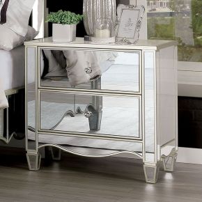 Furniture of America FOA7890N Eliora - Nightstand - Silver