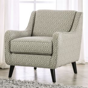 Furniture of America SM8193-CH-SQ Stephney - Accent Chair - Gray / Gold