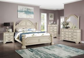 Furniture of America FOA7144WH-CK-BED Pamphilos - California King Bed - Antique White