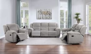 Coaster Fine Furniture 602551-S3 Gilson - 3 Piece Chenille Upholstered Sofa Set - Gray