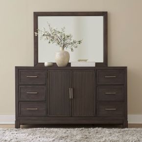 Liberty Furniture 313-BR-DM Modern Edge - Dresser & Mirror - Brown