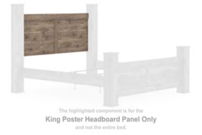 Signature Design by Ashley® PCB2260-68 Rusticott - King Poster Headboard Panel - Brown