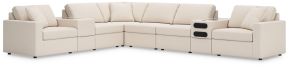 Signature Design by Ashley® 92103S30 Modmax - 8-Piece Sectional With Audio And Storage Consoles - Oyster