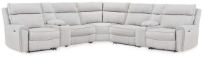 Ashley Furniture PC98802S34 Ashley Furniture PC98802S34 Social Pointe - 7-Piece Power Reclining Sectional With Storage Consoles - Pearl / Ash