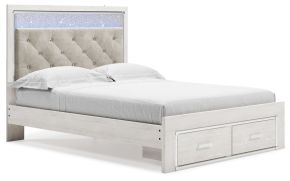 Ashley Furniture B2640B17 Altyra - Queen Panel Bed With Footboard Storage - White