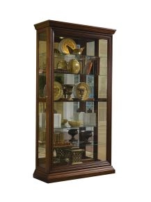 Pulaski Furniture 21015 PFC Curios - Edwardian 5 Shelf Sliding Door Curio Cabinet - Oak Brown