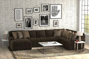 Jackson 4376/72/75/30-49 Jackson 4376/72/75/30-49 Mammoth - 3 Piece Sectional With LSF Chaise - Chocolate