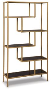 Signature Design by Ashley® A4000286 Frankwell - Bookcase - Gold Finish