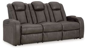 Signature Design by Ashley® 3660215 Fyne-dyme - Shadow - Power Reclining Sofa With Adj Headrest
