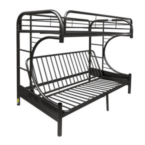ACME 02093BK Eclipse - Twin Long Over Queen Over Futon Bunk Bed - Black