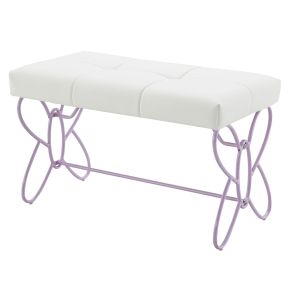 ACME 30542 Priya II - Bench - White & Light Synthetic Leather Rple