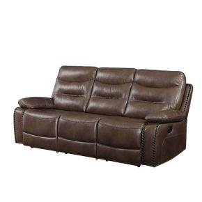 ACME 55420 ACME 55420 Aashi - Motion Sofa - Brown Leather-Gel Match