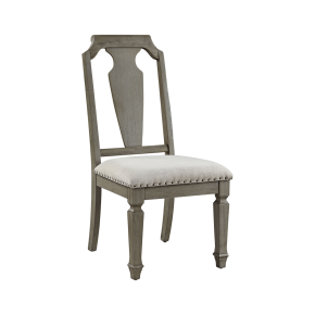 ACME 73262 Zumala - Side Chair (Set of 2) - Beige Linen & Weathered Oak Finish
