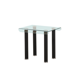 ACME 83676 Gordie - End Table - Black & Clear Glass