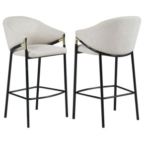 CoasterEssence 183437 Chadwick - Fabric Upholstered Bar Chair (Set of 2) - Beige
