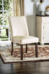 Furniture of America CM3556SC-2PK Cimma - Side Chair (Set of 2) - Espresso / Ivory