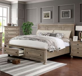 Furniture of America CM7568Q-BED Wells - Queen Bed - Gray