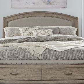 Liberty Furniture 805-BR24HU Avalon - King Upholstered Headboard - Burnished Beige