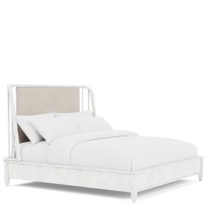 Riverside Furniture 91474-91475-91476 Maddox - Queen Upholstered Spindle Bed - White