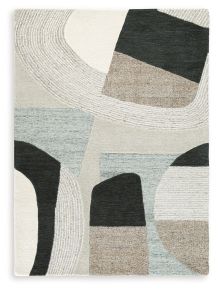 Signature Design by Ashley® R407122 Edrickhill - 5' x 7' Rug - Grayish Teal / Taupe / Cream