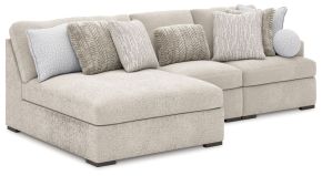 Signature Design by Ashley® PC59106S7 Cuddle Plush - 3-Piece Sectional With Armless Chaise And RAF Corner Chair - Arctic