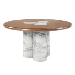 ACME DN06135 Harvey - Round Dining Table - Brown