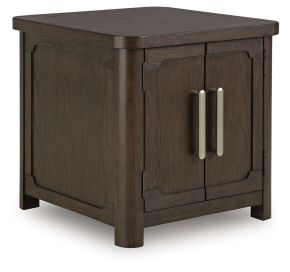 Ashley Furniture T678-3 Breckington - Rectangular 2-door End Table - Dark Brown