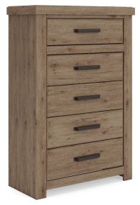 Ashley Furniture PCB2844-46 Oliandon - Five Drawer Chest - Light Brown