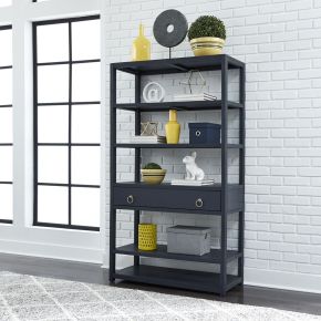 Liberty Furniture 2030-AB3970 East End - Accent Bookcase - Wirebrushed Denim