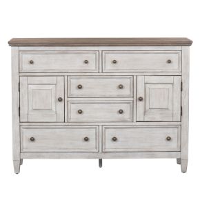 Liberty Furniture 824-BR32 Heartland - 2 Door 6 Drawer Chesser - White