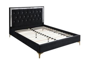 ACME 28987EK Rowan - Eastern King Bed - Black Fabric