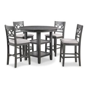 New Classic D1719-52S-GRY Cori - 5 Piece Counter Dining Set - Gray