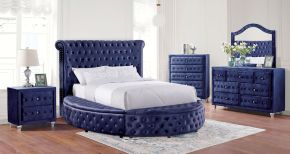Furniture of America CM7178BL-Q-BED Sansom - Queen Bed - Blue