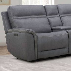 Liberty Furniture 7007BG-43LP Cooper - L Arm Recliner P3 & ZG - Blue Gray - Gray