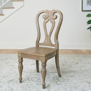 Liberty Furniture 244N-C2500S Liberty Furniture 244N-C2500S Magnolia Manor - Splat Back Side Chair - Weathered Bisque
