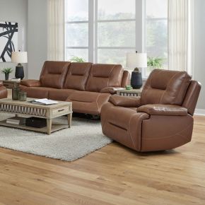 Liberty Furniture 7008SD-UPH-SOREC Cameron - Sofa & Recliner - Brown