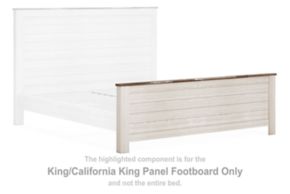 Signature Design by Ashley® B267-56 Willowton - King/Cal King Panel Footboard - Whitewash