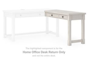 Signature Design by Ashley® H742-34R Robbinsdale - Home Office Desk Return - Antique White