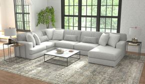 Jackson 3303/30/62/76-18 Logan - 3 Piece Sectional With Comfort Coil Seating And 9 Included Accent Pillows Right Side Facing Chaise - Moonstruck